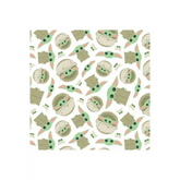 White Star Wars Mandalorian Child & Frog Toss on Flannel